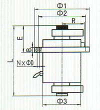 YZUL50-4立式振動(dòng)電機(jī)安裝圖