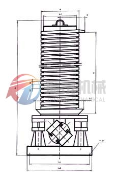 DZC垂直振動(dòng)提升機(jī)外形示意圖