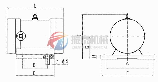 YZS系列振動電機外形圖